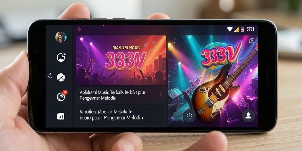 Tampilan menarik 333V saat memainkan musik dengan teman-teman.