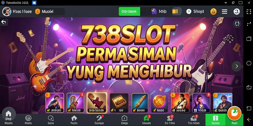 Tampilan gameplay seru dengan berbagai genre musik.
