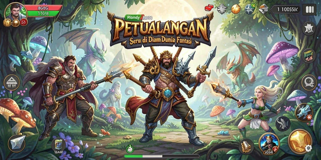 Tampilan gameplay seru dari 8G8G di dunia petualangan.