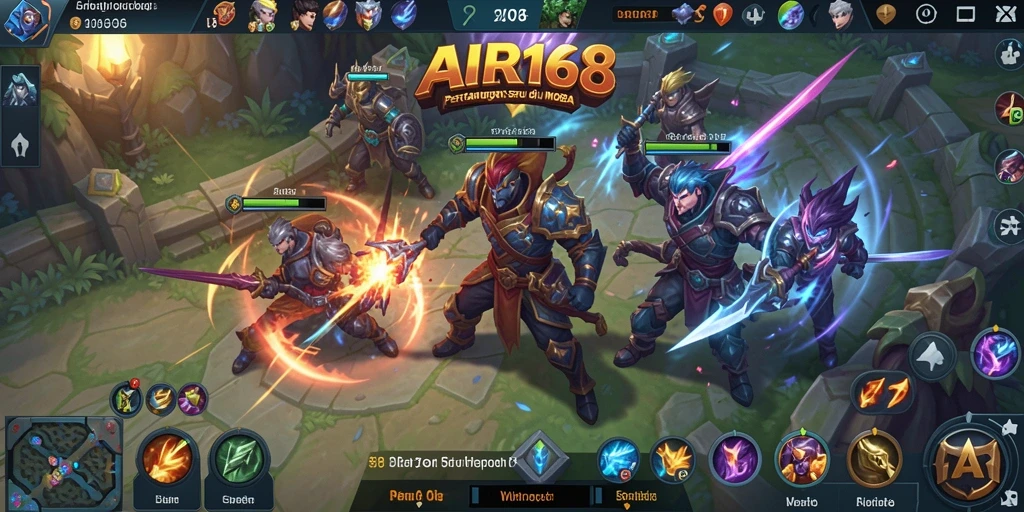 Screenshot gameplay AIR168 dengan aksi seru di medan tempur.