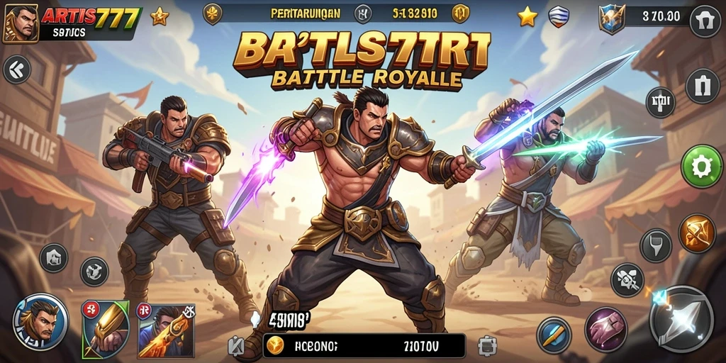 Tangkapan layar ARTIS777 menampilkan aksi seru di medan perang Battle Royale.