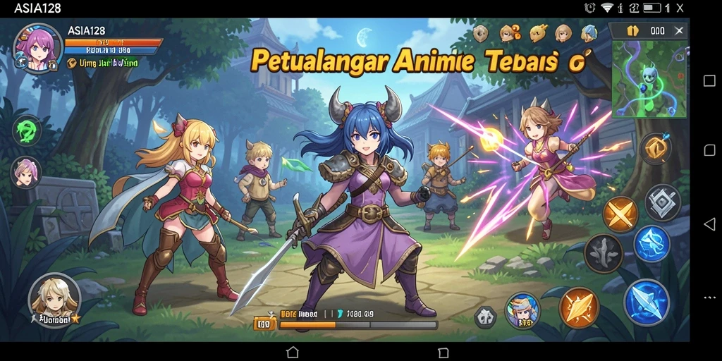 Screenshot gameplay ASIA128 menampilkan aksi karakter Anime yang memukau.