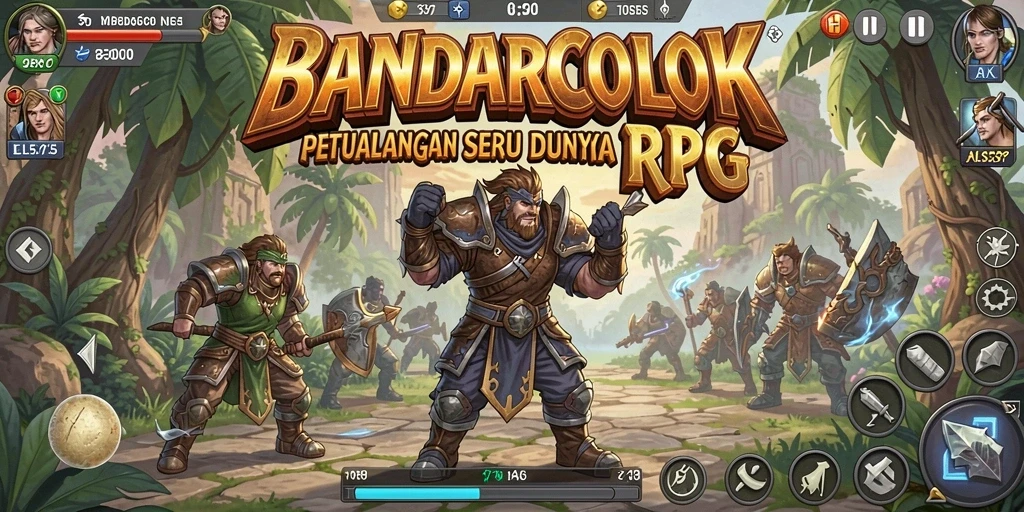 Tampilan gameplay yang menegangkan di dunia RPG BANDARCOLOK.