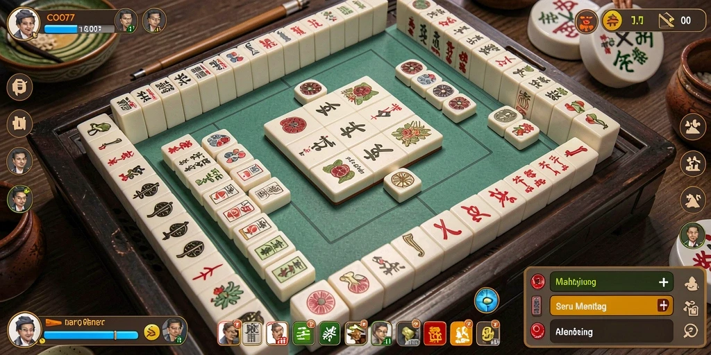 Tampilan gameplay Mahjong yang seru dan menantang di COO77.