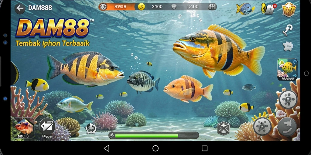 Screenshot gameplay DAM88 menunjukkan aksi menembak ikan yang seru dan grafis yang memikat.