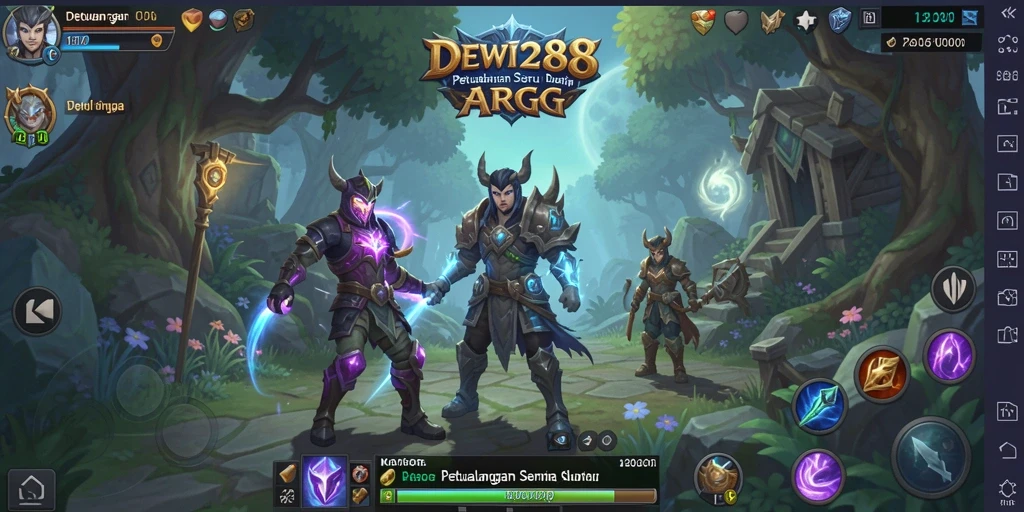 Screenshot utama DEWI288 menampilkan aksi pertarungan epik dalam gameplay ARPG.