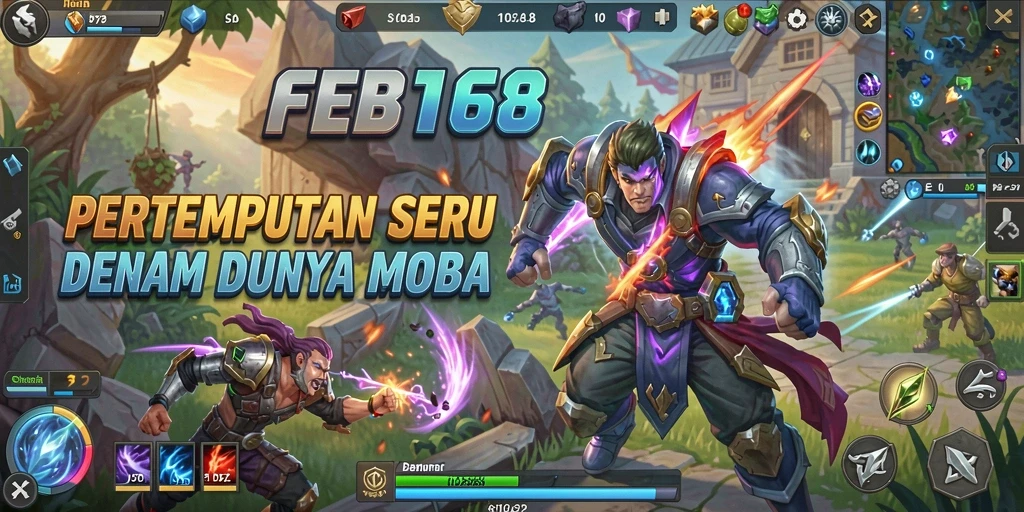Tampilan gameplay MOBA seru dan menantang dalam FB168.