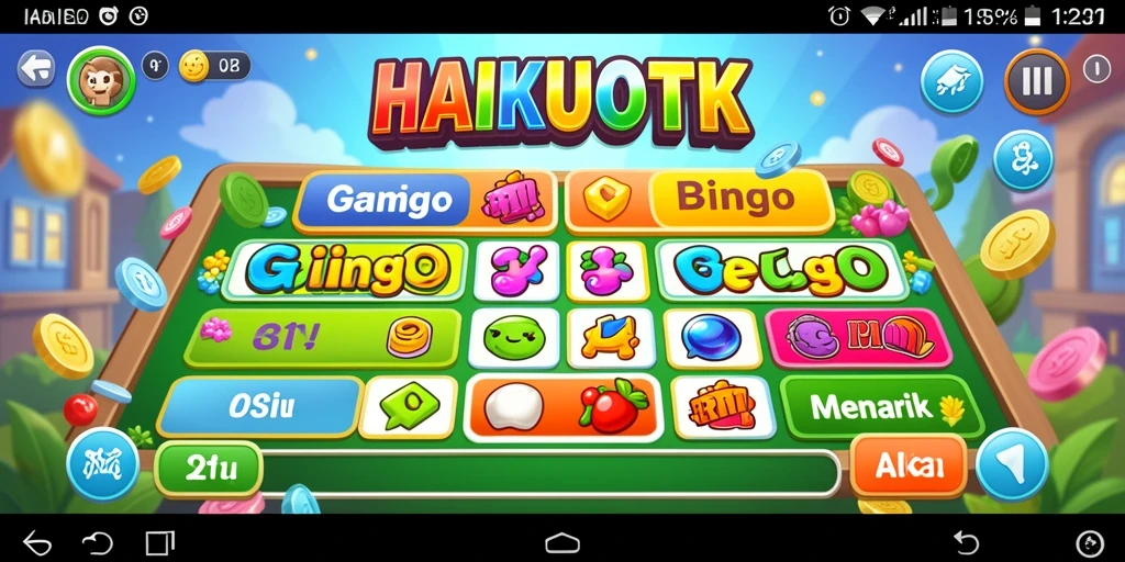 Tampilan gameplay HAIKUOTK yang seru dan penuh aksi Bingo.