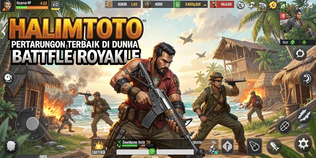 Tampilan menarik gameplay HALIMTOTO saat pertempuran sengit.