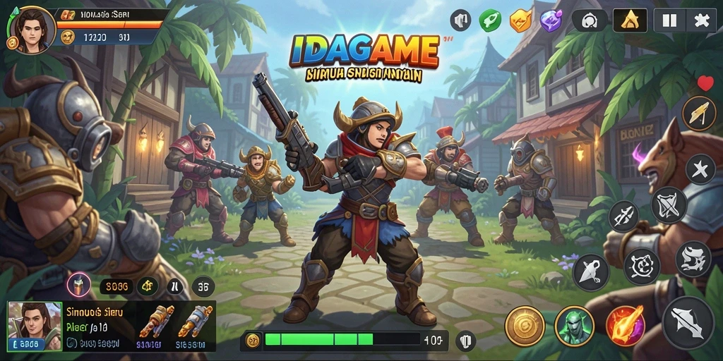 Tampilan gameplay IDAGAME yang menakjubkan dan mendetail.