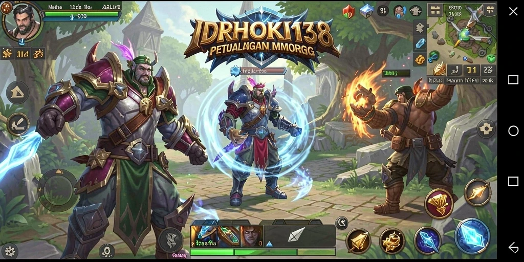 Tangkapan layar dari gameplay epik IDRHOKI138 di dunia MMORPG.