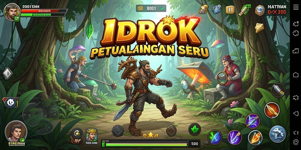 Gameplay seru dan menantang di IDROK, menjelajahi dunia penuh petualangan.