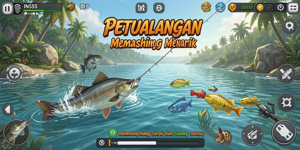 Gameplay menarik dari INS55 yang penuh aksi memancing.
