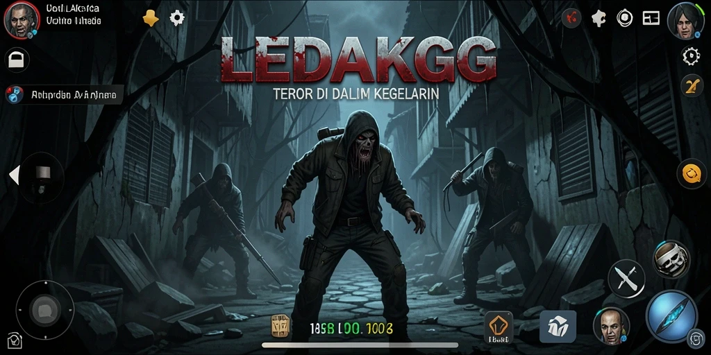 Tampilan gameplay mengerikan dengan suasana yang tegang.