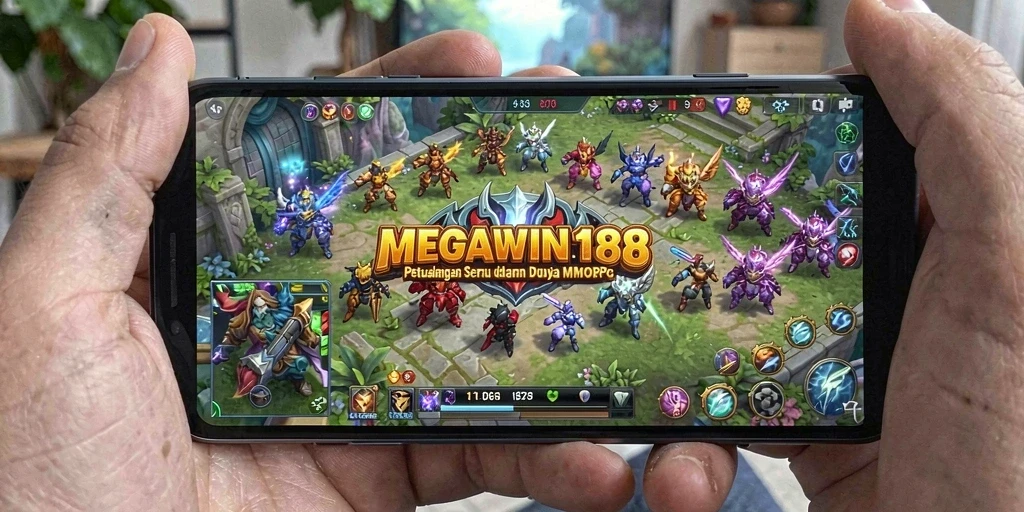 Tampilan aksi seru dalam game MMORPG MEGAWIN188.