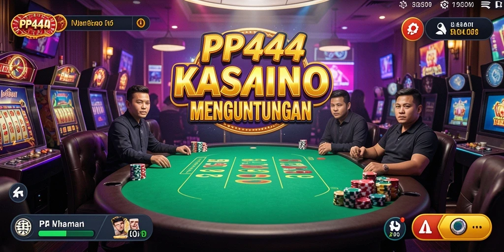 Screenshot gameplay PP444 yang menunjukkan berbagai permainan Kasino yang mengasyikkan.