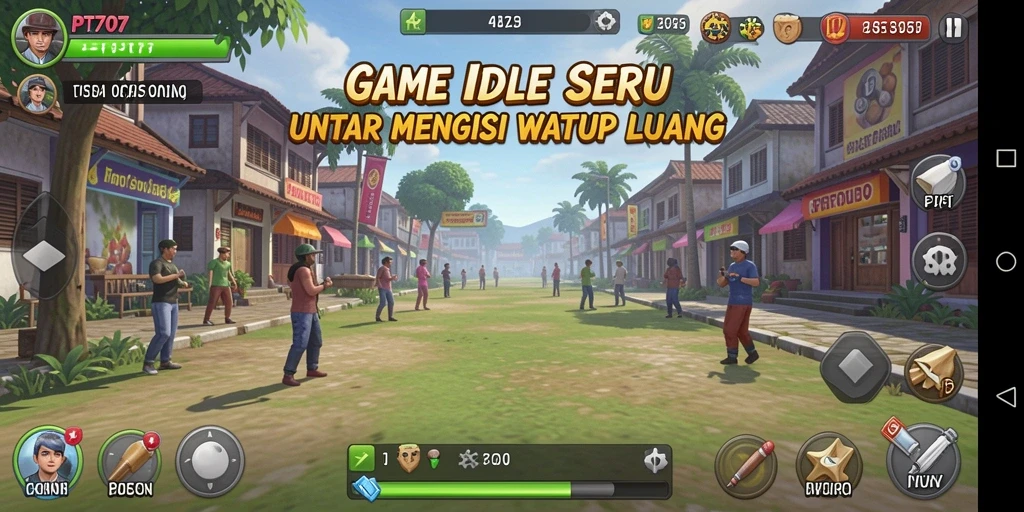Screenshot gameplay PT707 menampilkan karakter dan sumber daya yang menarik.