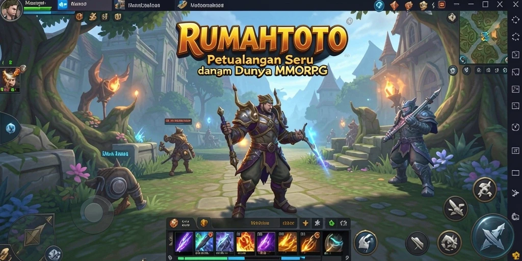 Tampilan gameplay menarik di dunia RUMAHTOTO yang fantastis.