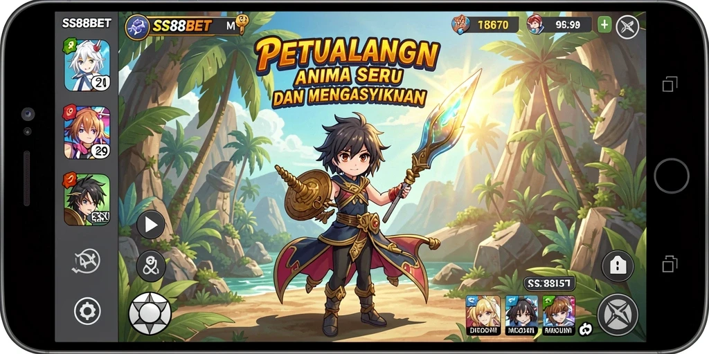 Tampilan menawan dari gameplay Anime di SS88BET.
