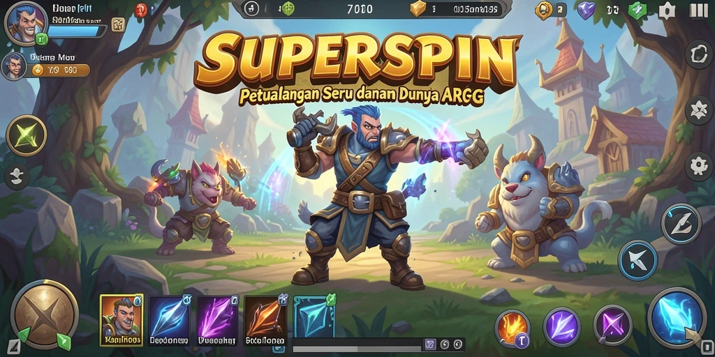 Tampilan seru gameplay ARPG di SUPERSPIN yang penuh aksi.