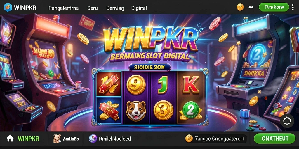 Tampilan gameplay seru dalam WINPKR yang penuh warna.